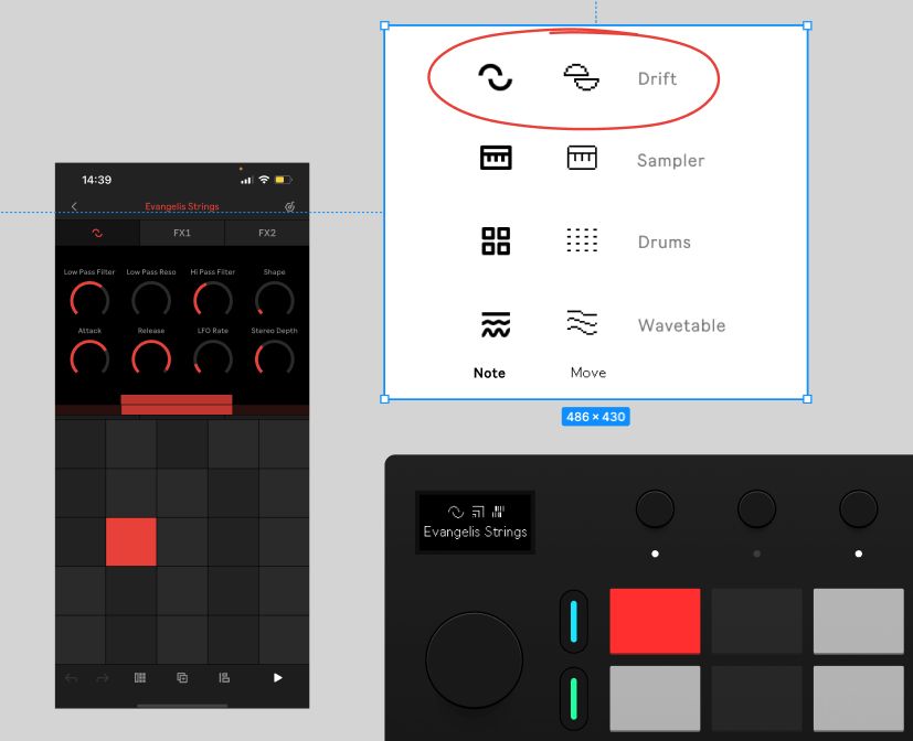 Screenshot of a work in progress Figma file